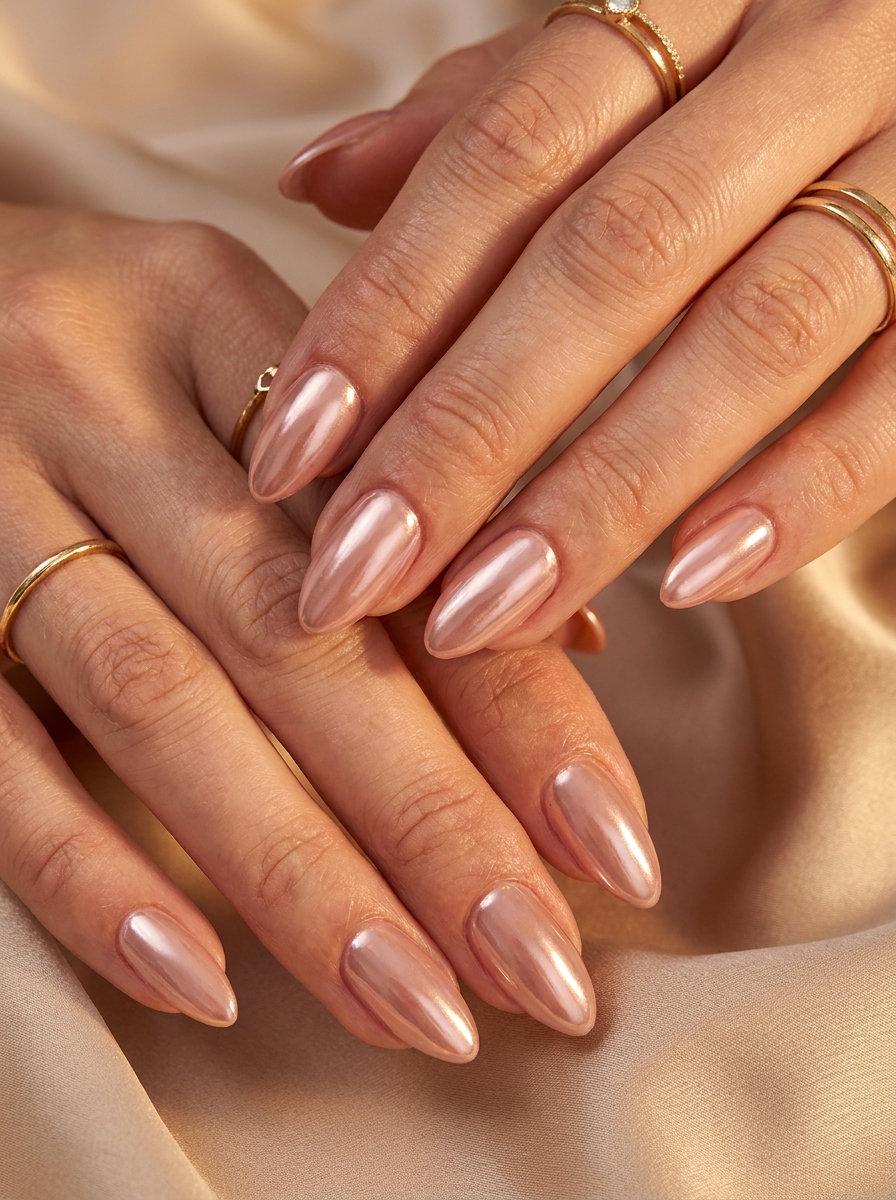 Black Cherry Almond Nails